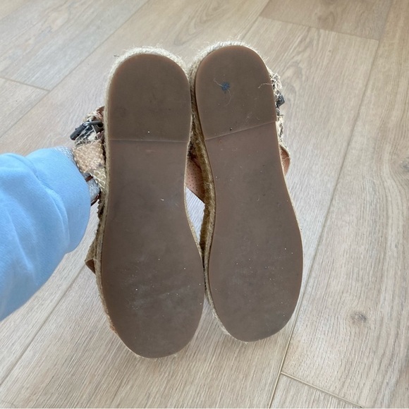 Madewell Malia espadrille sandals snake print size 9 - Picture 6 of 7